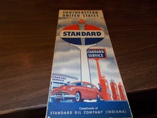 1949 Standard Oil Southeastern US Vintage Road Map