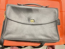Vintage Coach Lexington Briefcase Black Leather