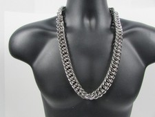 Invicta Men's 19.5MM Silvertone Stainless Steel Curb Link Chain Necklace 28"