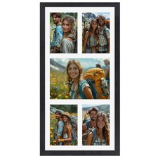 5 Opening 3.5x5 Black Collage Picture Frames, Multiple Frames for Displaying ...