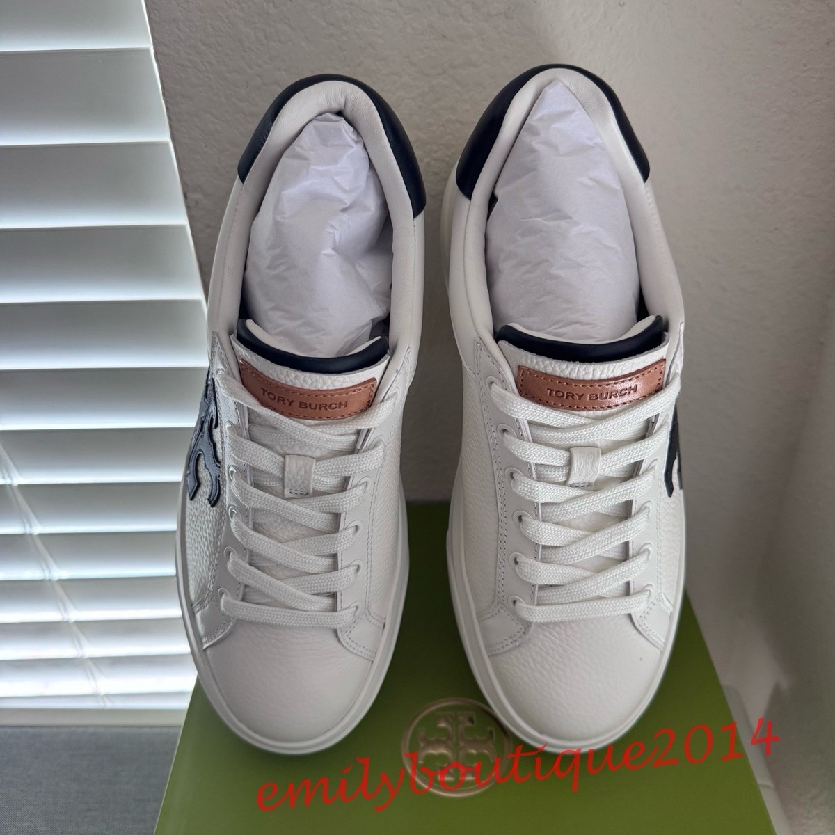 NIB Tory Burch Size 8.5 Signature Color Block Platform Leather
