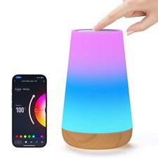 Smart Table Lamp, Dimmable Nursery Night Light with App/Voice Control Compati...