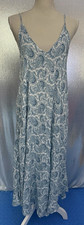 Body Glove Resort Dress Womens Sz S Blue Paisley Floral Strappy Sun Dress NWT