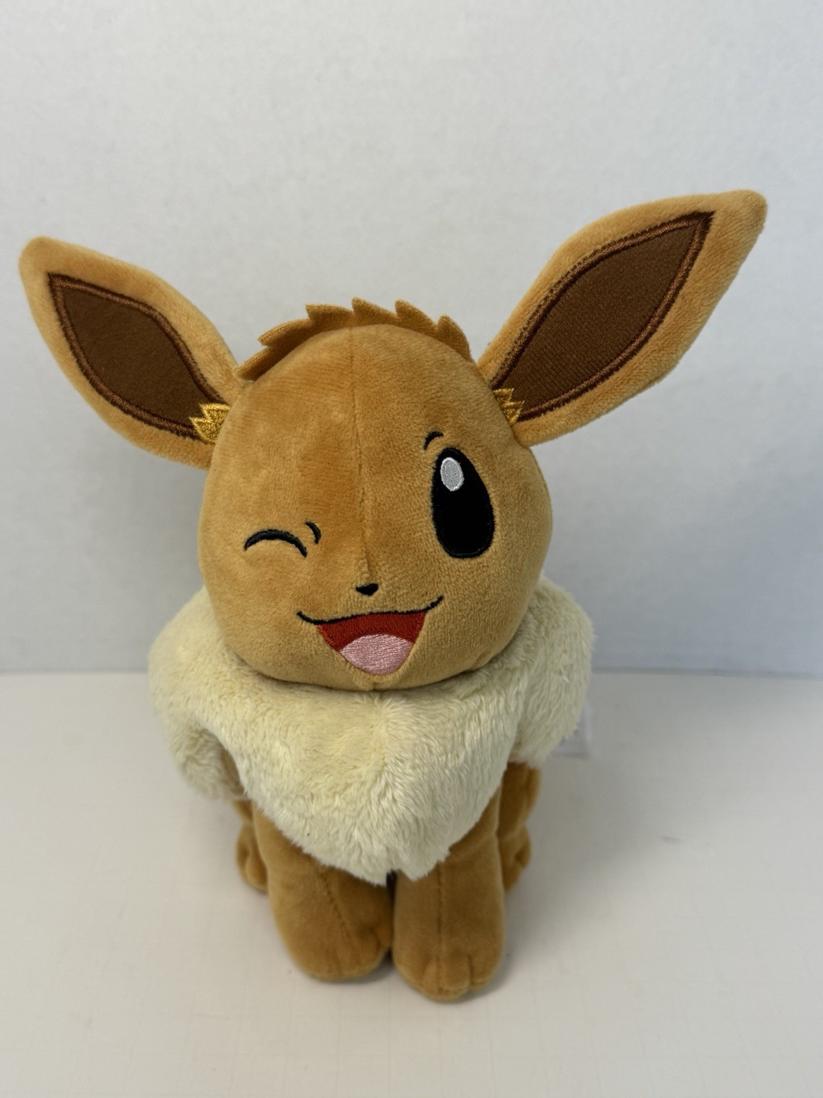 Official Pokémon Eevee “Winking” Stuffed Plush 2021 Licensed Product 8” Tall