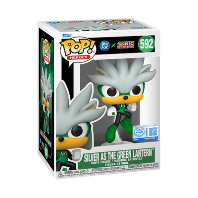 Funko Pop! Justice League & Sonic- Silver As Green Lantern