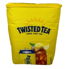 Twisted Tea Coolers Yellow Cooler Bag Backpack Style Zip Up Hard Iced Tea