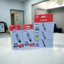 Genuine Canon Pixma Ink Tank - PGI-280 XXL/XL, CLI-281 BK/Y/PB - NEW SEALED 