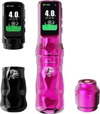 Dragonhawk Mast Fold Pro Wireless Tattoo Machine Year of the Horse Edition Pink