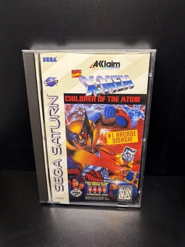 X-Men: Children of the Atom (Sega Saturn, 1996) Complete CIB Manual Reg Card