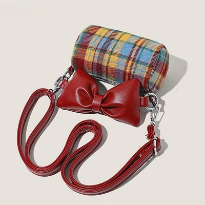 Umhängetasche leicht Schleife Design Schultertasche für Alltag Wandern Reisen