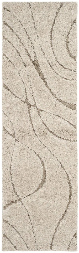 Florida Shag Collection Runner Rug - 23 x 7, Cream Beige, Non-Shedding Easy... - Image 2 of 4