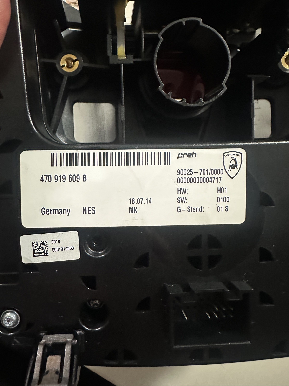 LAMBORGHINI AVENTADOR CENTER CONSOLE CONTROL SWITCH SYSTEM OEM 470919609B