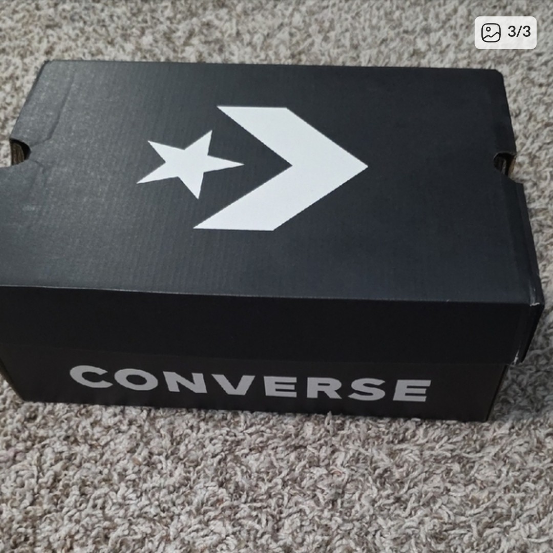 Converse All Star High Top White Canvas Lace Up Sneakers thumbnail 3