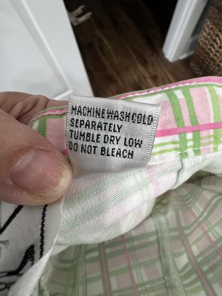 Брюки для гольфа женские AW Golf от Allyson Whitmore капри размер 8 розовые зеленые клетчатые - Изображение 4 из 4