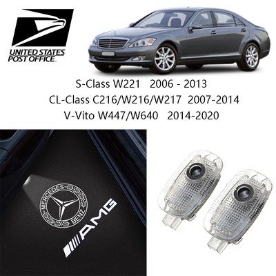2x Cars Led Door Ghost Shadow Projector Light For Mercedes Benz W221 S/CL-Class