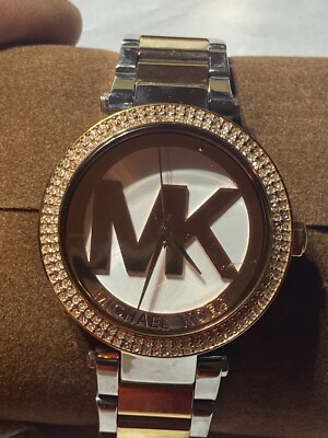 Ladies Dual Tone Michael Kors MK6314 Analog Watch In Box