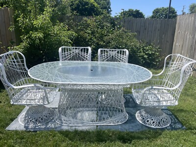 Wicker Russell Woodard Fiberglass Patio Furniture Mid Century