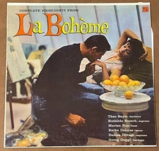 Complete Highlights From La Boheme PUCCINI  1957 LP Masterseal  VG+