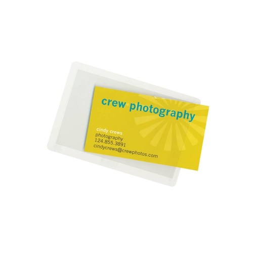Adhesive Business Card Pocket, Holds 2x3.5" Business Card Box of 120