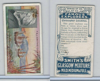 S84-7 F&J Smith, Famous Explorers, 1911, #49 Christopher Columbus