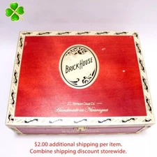 Brick House Mighty Mighty Empty Wood Cigar Box 9.25" x 7.25" x 3.25"