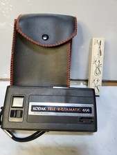 Vintage Kodak Tele-Instamatic 608 Camera 110 Film Camera Made In USA Case Strap