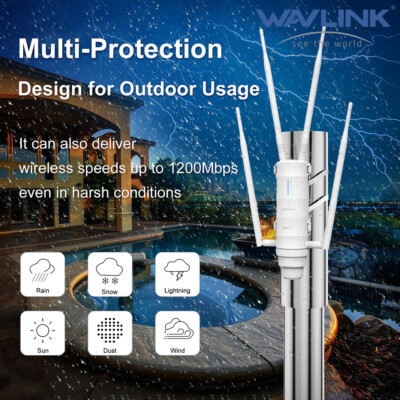 Wavlink 4G LTE WLAN-Router mit SIM-Kartensteckplatz AC1200 Outdoor WLAN-Extender