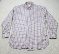 Peter Millar Shirt Men's Large Button Down Plaid Long Sleeve