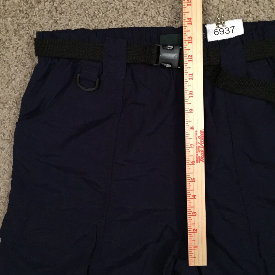 Trader Bay Swim Trunks Mens Medium Blue Cargo Belted Mesh Lined Nylon - Image 4 of 4