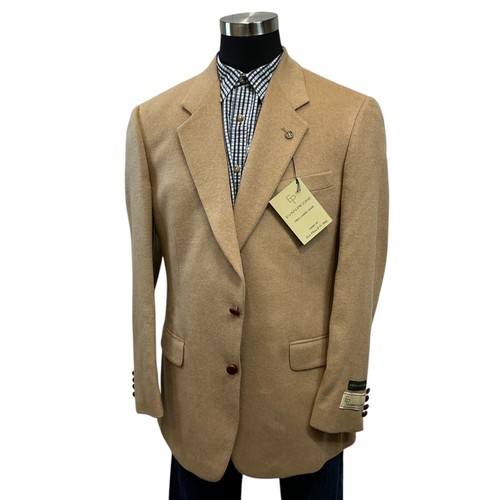 $300 42L Long EVAN PICONE Mens Blazer Sport Coat Casual Suit Jacket Camel Hair