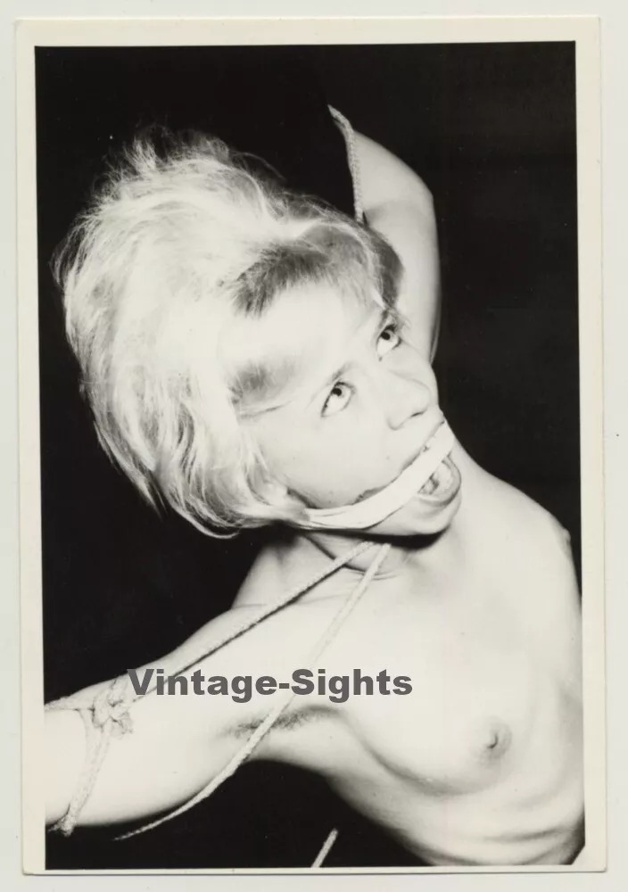 1960s Vintage Porn Bdsm - Slim Blonde Nude In Bondage / Gag - BDSM (Vintage Photo ~1960s) | eBay