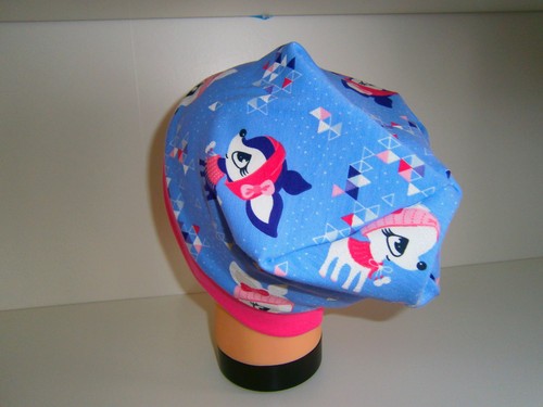 ♥Handmade♥angrauht Winter♥Hafenkitz♥Glitzer♥Beanie♥Mütze♥Kindermütze♥KU38-58♥ - Bild 2 von 2