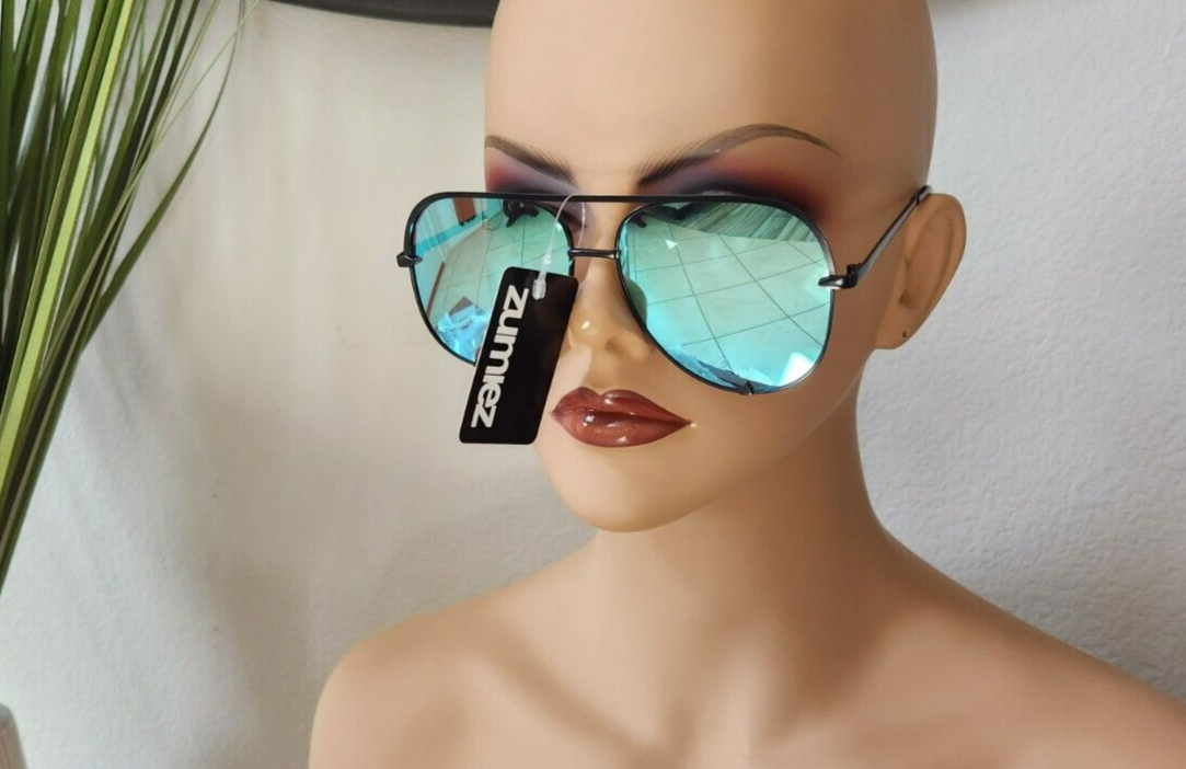 ZEMIEZ WOMENS HAVEN BLACK/TURQUOIS REVO SUNGLASSES eBay