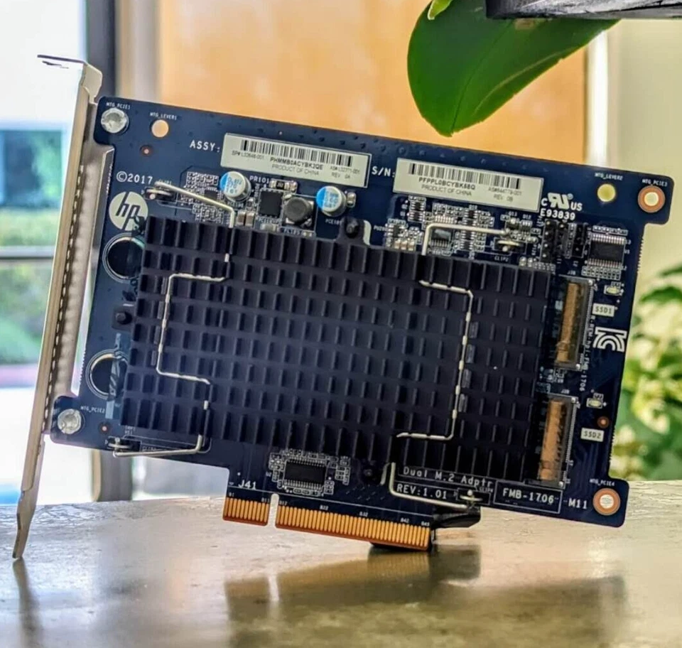 2x M.2 NVMe PCIe Adapter Card | PCIe x8 | Dual M.2 Slots 22110/2280/2260/2242 - Image 4 of 4