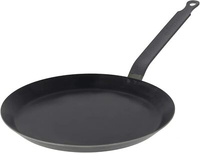 9.5 Inch Blue Carbon Steel Saute Fry Pan Perfect For Crepes Pancakes And More
