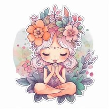 Yoga Om Vinyl Decal Sticker for Car, Laptop, tumbler, more. 008369