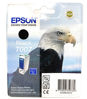 EPSON T007 Original Cartridge Black For STYLUS PHOTO 790/870/875DC/890/895/1290