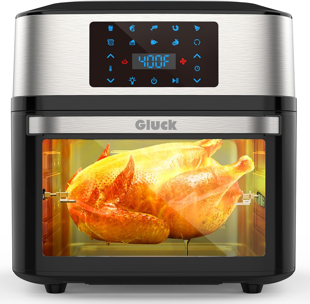 20QT Large Air Fryer Toaster Oven Combo with 10 Functions and Viewing Window