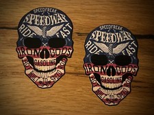 2x Skull USA Aufkleber Biker Speed Hot Rod Rat Ratte Custom Vintage Fast #281
