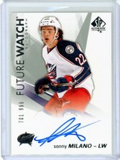  2016-17 SP Authentic FUTURE WATCH #131 Sonny Milano RC AUTO 701/999 