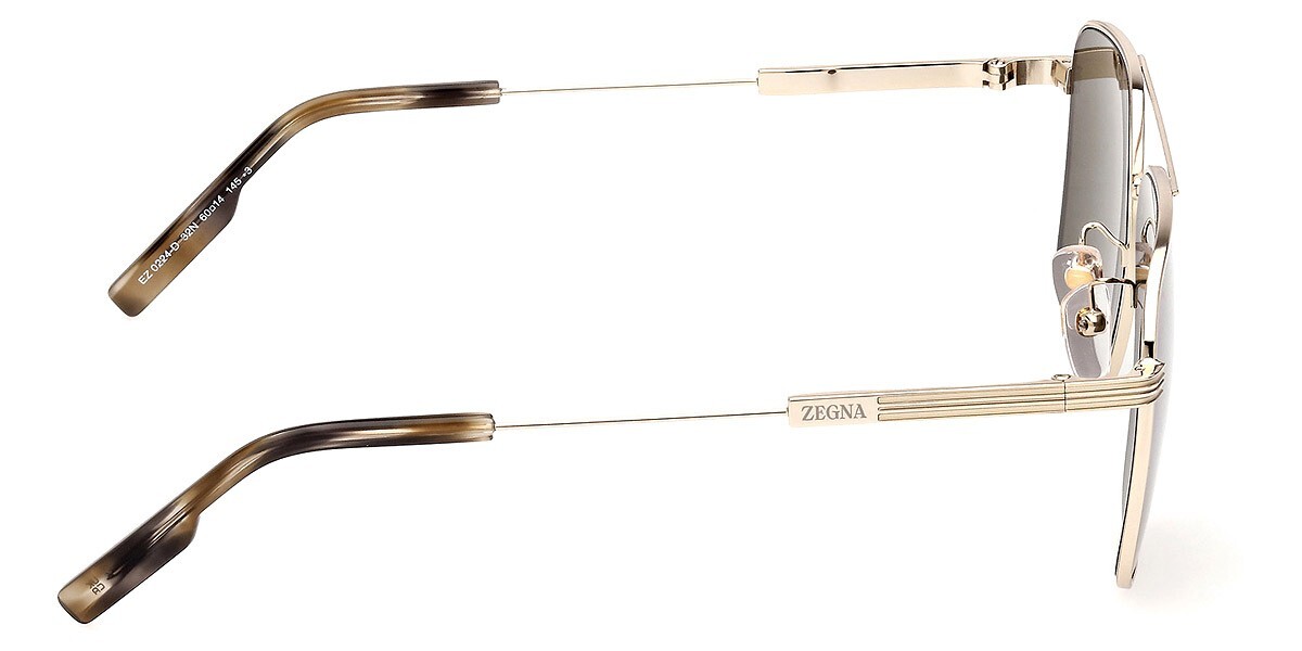 Ermenegildo Zegna EZ0224-D 32N Gold Aviator Metal Sunglasses Frame