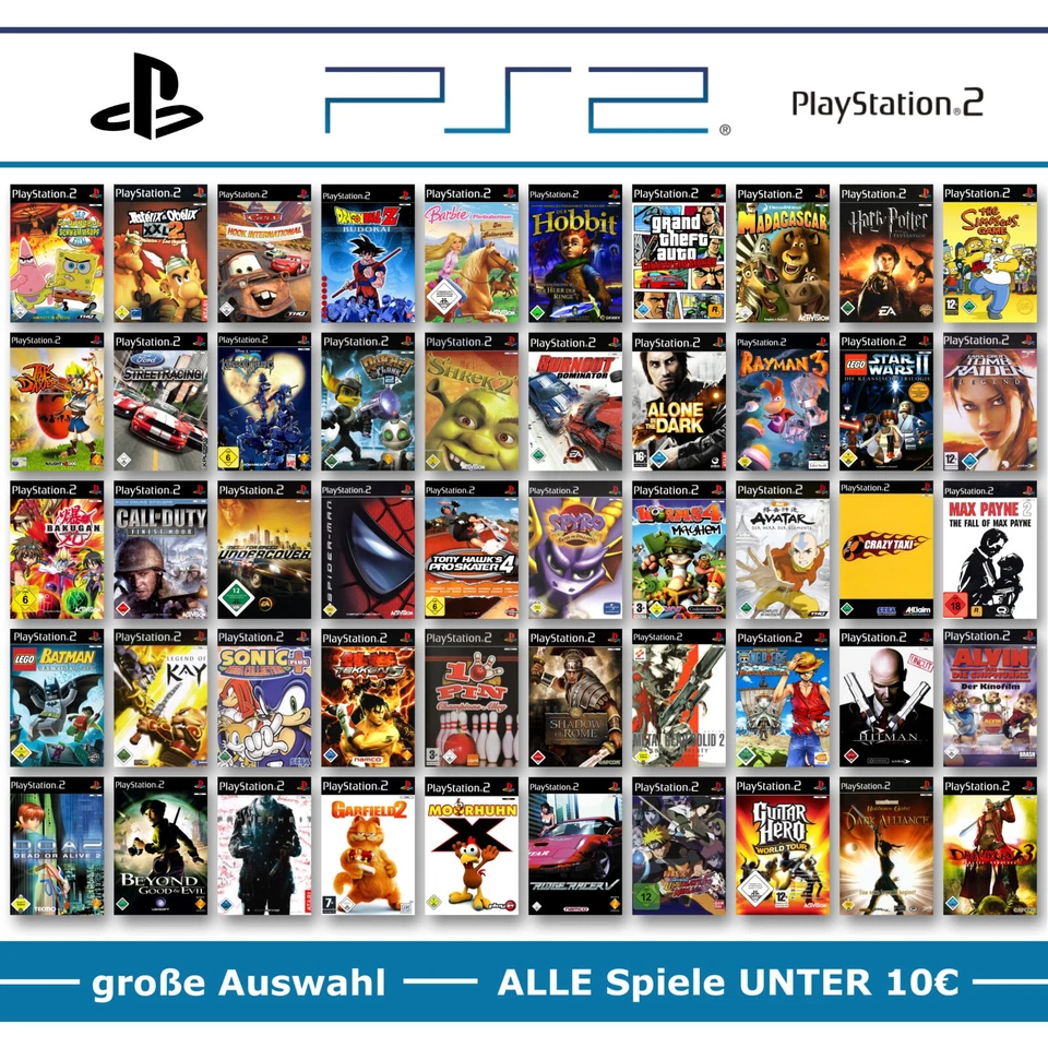 PS2 PlayStation 2 Spiele-Wahl 🚨 ALLE Spiele UNTER 10€ pro Game ⬇️🔟💰✅ - Bild 1 von 1