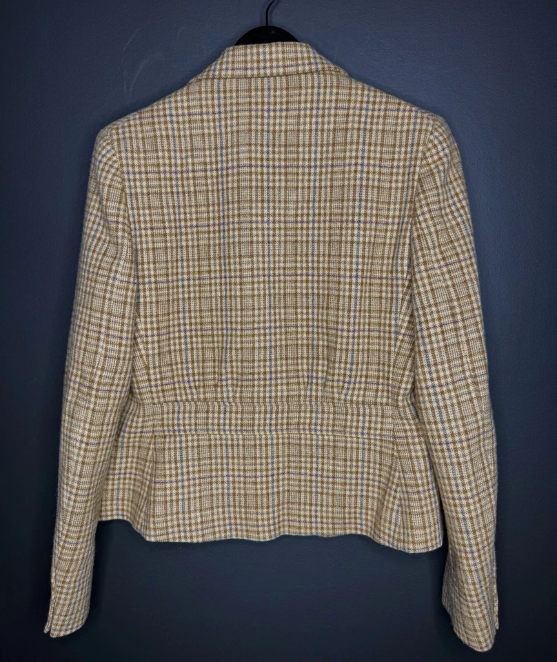 $598 Ralph Lauren 12 Large Brown Plaid Blazer Jacket Tweed Polo RRL Coat Rugby - Image 4 of 4