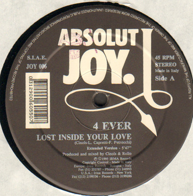 4 EVER - Lost Inside Your Love - Absolut JOY - 1993 - Italy - JOY 006