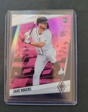 2020 Panini Chronicles Phoenix Pink Refractor 02/25 Jake Rogers #19 Rookie RC