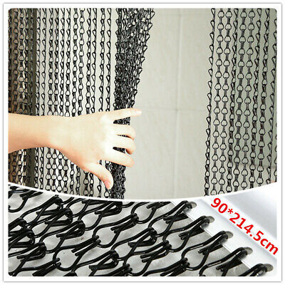 Metal Chain Curtain Aluminum Door Curtain Fly Insect Blinds Screen90*214.5CM