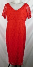NEW NWT Asos Maternity Red Lace Sweet and Sexy Lined Short Sleeve Midi Dress 12
