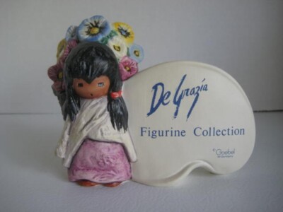 Degrazia ''Flower Girl Collection Plaque'' Goebel Figurine 1983