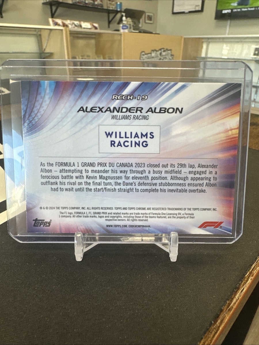 その他 Topps chrome F1 Albon RC Refractor PSA9 2024 Topps Chrome F1 Alexander Albon DOTD Canada Refractor