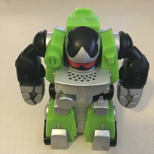 Vintage 2003 Green, Gray Black Robot Toy By Mattel - Working
